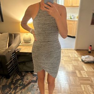 Grey midi dress